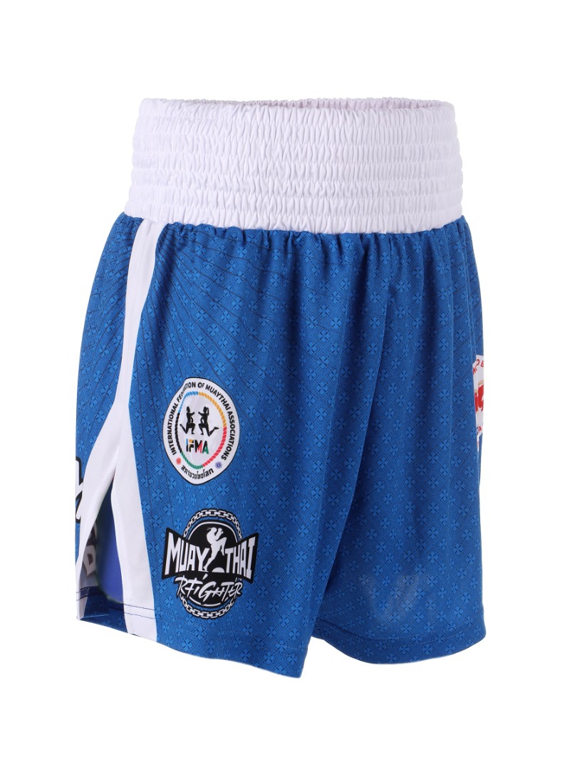  Тайские шорты RFighter ФТБР-TEAM RUSSIA синие 