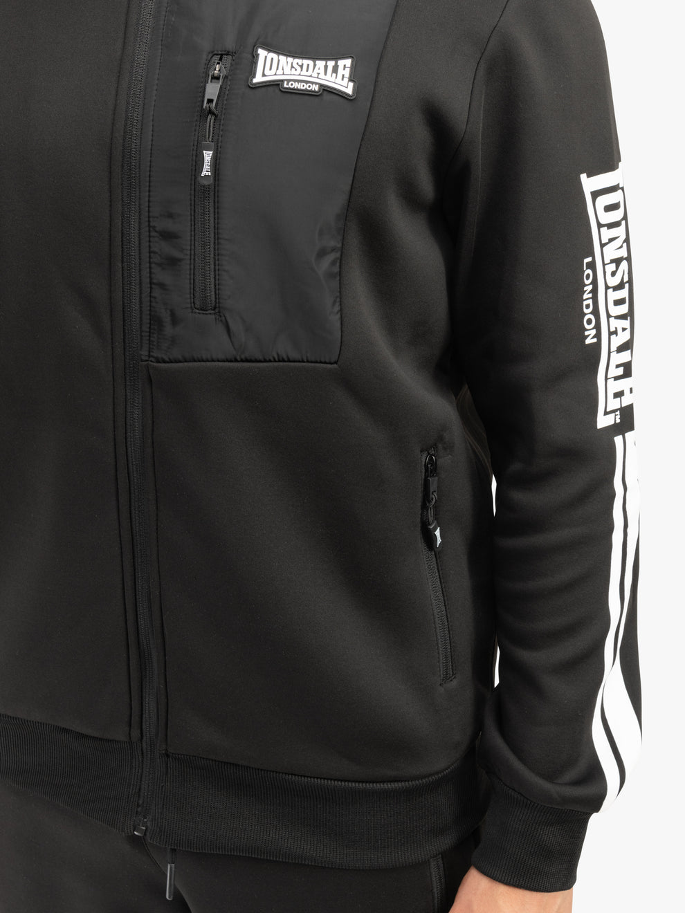  Мужской спортивный костюм LONSDALE BULOUGH черный 