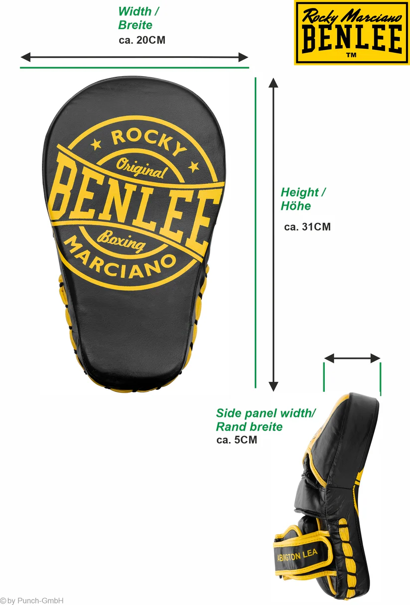  Лапы боксерские BENLEE ABINGTON LEA Black/Yellow 