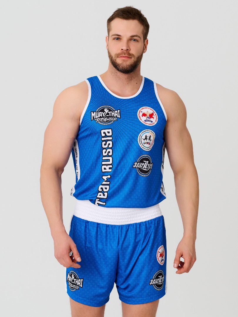  Тайские шорты RFighter ФТБР-МТ синие 