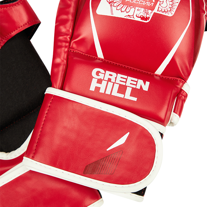  Перчатки GREEN HILL СОЮЗ MMA РОССИИ красные 