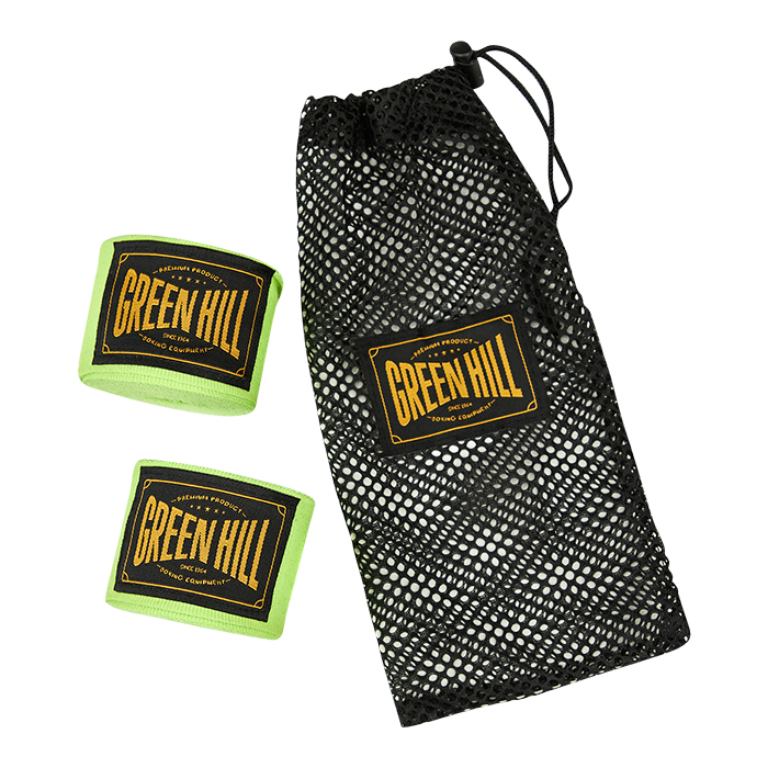  Боксерские бинты GREEN HILL Flexfit кислотный 