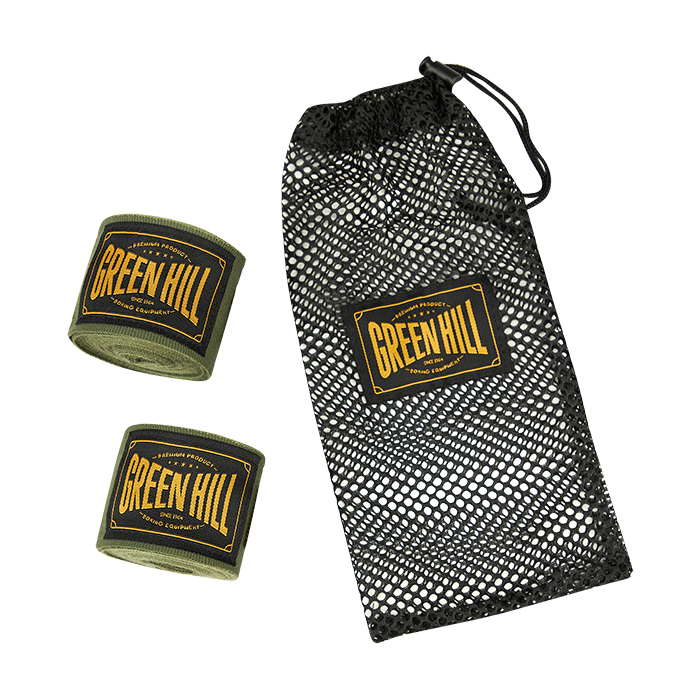 Боксерские бинты GREEN HILL Flexfit темно зеленый 