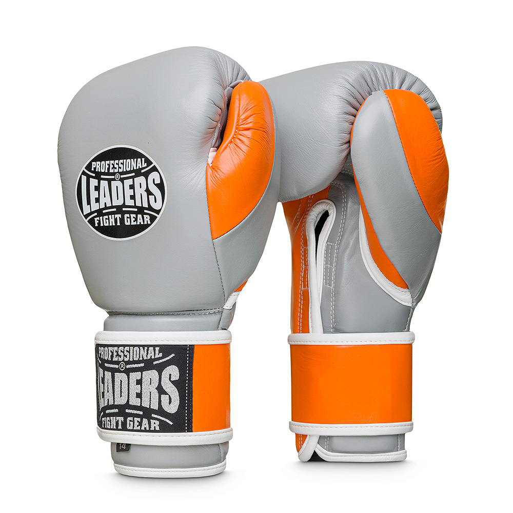  Перчатки боксерские LEADERS LS FANCY GR/OR 
